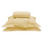 Jogo De Cama Queen Size Mostarda 100% Algodão 200 Fios 3 Peças