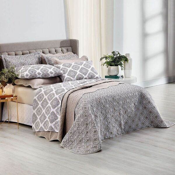 Jogo de Cama - Queen Size - Prata - 150 Fios - Ronie - 4 Peça