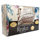 Jogo De Cama - Queen Size - Realce Premium - Alana - 4 Peças