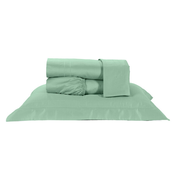 Jogo De Cama Queen Size Verde 400 Fios Egípcio 100% Algodão 4