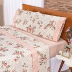 Jogo De Cama Requinte Casal King 4 Peças Salmão