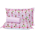 Jogo De Cama Sereia Rosa Queen 03 Peças - Percal 140 Fios