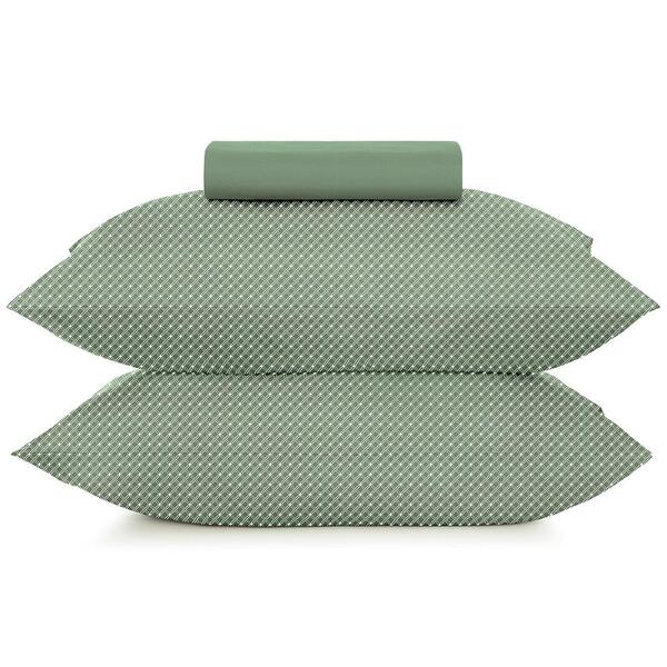 Jogo De Cama Simples Casal 3 Peças Toque Acetinado Slim Verde