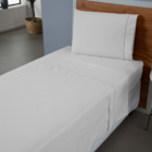 Jogo De Cama Solteiro 140 Fios Ponto Palito Branco Valle Enxo