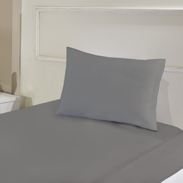 Jogo De Cama Solteiro 2 Peças Liso Em Malha 100% Algodão Fine