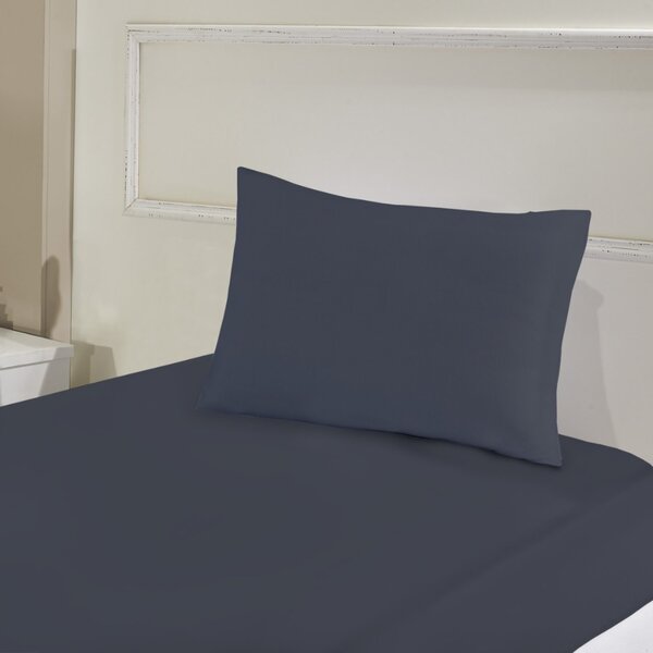 Jogo De Cama Solteiro 2 Peças Liso Em Malha 100% Algodão Fine