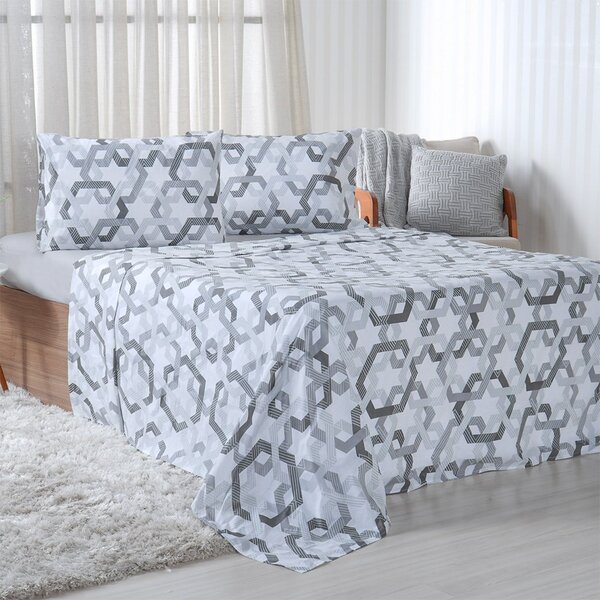 Jogo De Cama Solteiro 3 Pçs 150 Fios Super Macio 100% Algodão