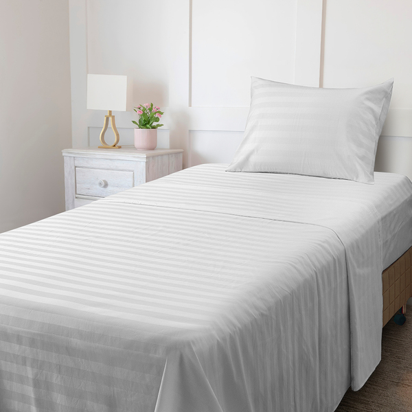 Jogo De Cama Solteiro 3 Peças 100 Algodão Percal 300 Fios Ada