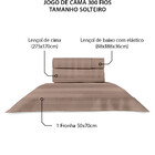 Jogo De Cama Solteiro 3 Peças 100 Algodão Percal 300 Fios Ada