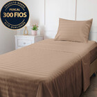 Jogo De Cama Solteiro 3 Peças 100 Algodão Percal 300 Fios Ada