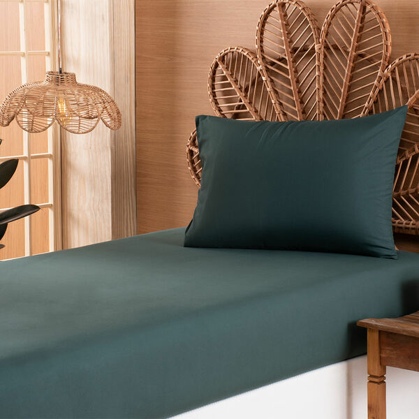 Jogo De Cama Solteiro Altenburg 2 Peças Toque Acetinado Verde