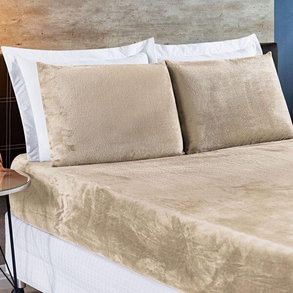 Jogo De Cama Solteiro Biamanta 2 Peças Cáqui