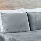 Jogo De Cama Solteiro Biasoft Manta Flannel 2 Peças Cinza