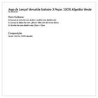 Jogo De Cama Solteiro Branco Liso Com Viés 3 Peças 100% Algod