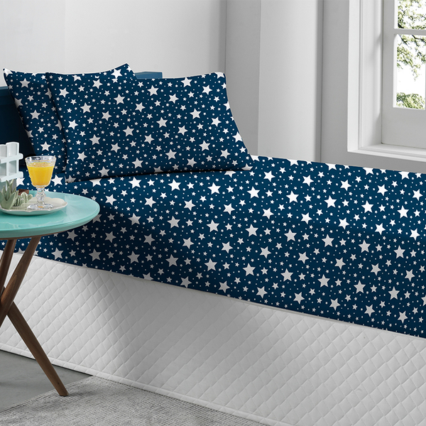 Jogo De Cama Solteiro Doce Vida Malha Mista 2 Pçs Kids Stars