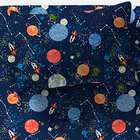 Jogo De Cama Solteiro Doce Vida Misto 2 Pçs Space Marinho