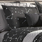 Jogo De Cama Solteiro Estampado Preto Constelação 2 Peças 100