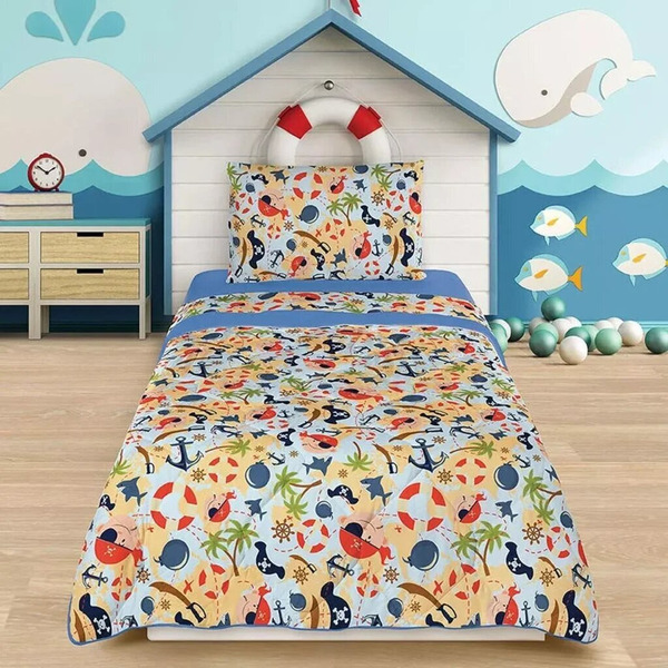 Jogo De Cama Solteiro Infantil 03 Peças Lepper - Pirata - Sol