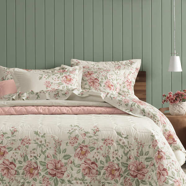 Jogo De Cama Solteiro Karsten 180 Fios 3 Peças 100% Algodão -