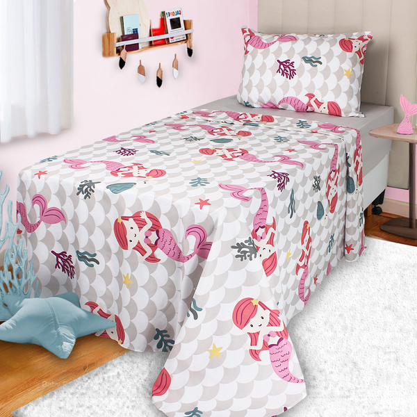 Jogo De Cama Solteiro Lençol Infantil 3 Peças Estampado Bf Co