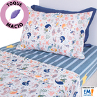 Jogo De Cama Solteiro Lençol Infantil 3 Peças Estampado Bf Co