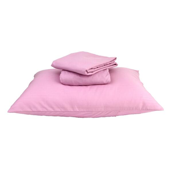 Jogo De Cama Solteiro Listrado Rosa - A\casa