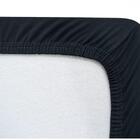 Jogo De Cama Solteiro Malha Liso 2 Peças Image Preto