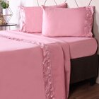 Jogo De Cama Solteiro Microfibra 300 Fios Bordado Inglês Brid