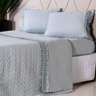 Jogo De Cama Solteiro Microfibra 300 Fios Bordado Inglês Verd