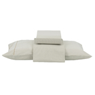 Jogo de Cama Solteiro Padro 3 Peas Algodo 150 Fios Bege Beca Decor