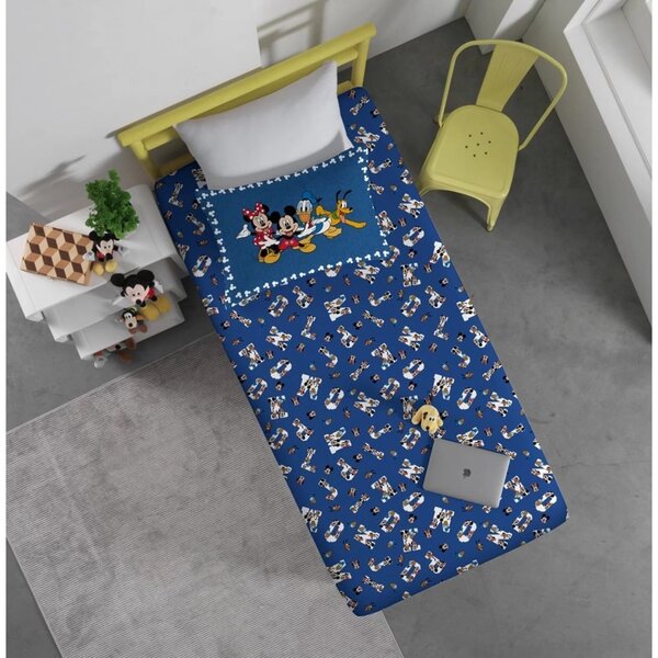 Jogo De Cama Solteiro Simples Doce Vida Disney Mickey Diverti