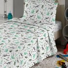 Jogo De Cama Solteiro Teka Linha Kids 120 Fios - Dinossauro