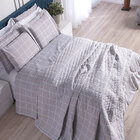 Jogo De Cama Tamanho King Size 3 Peças Estampado Grid Cinza 1