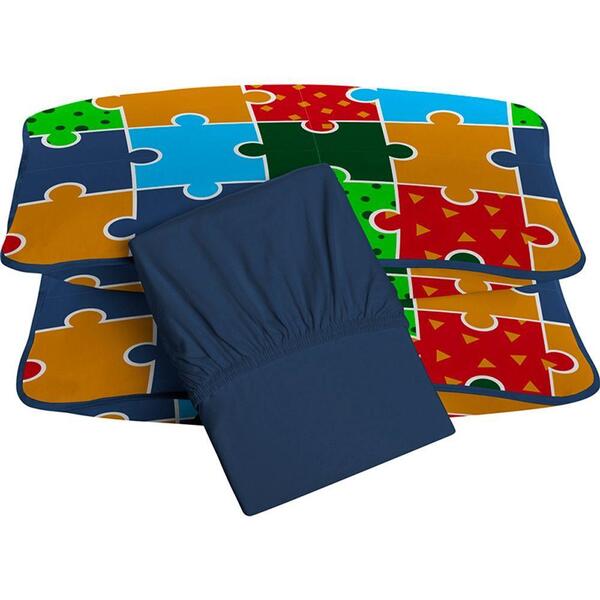 Jogo De Cama Tecebem Casal 3 Pçs Ariel Premium Mediterrâneo