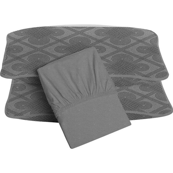 Jogo De Cama Tecebem Casal Malha 3 Pçs Beto Premium Mescla