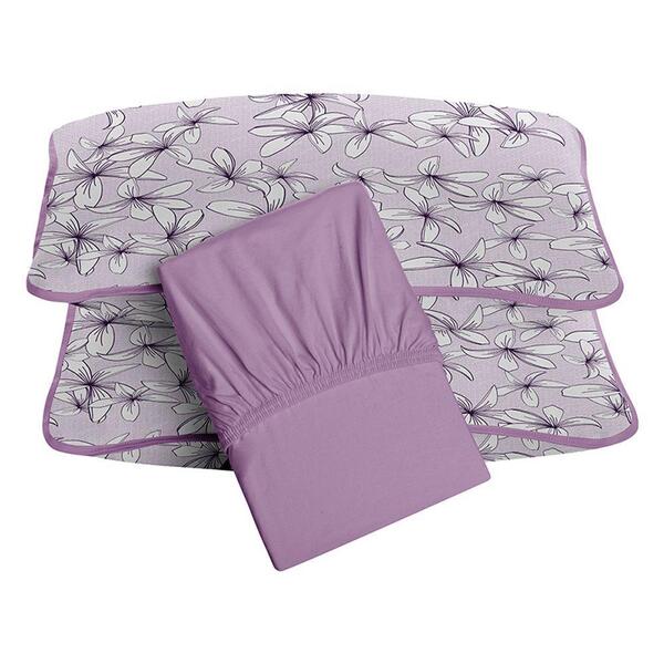 Jogo De Cama Tecebem Casal Malha 3 Pçs Elsa Premium Tulipa