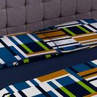 Jogo De Cama Tecebem Casal Malha Luiz 4 Pçs Premium Marinho