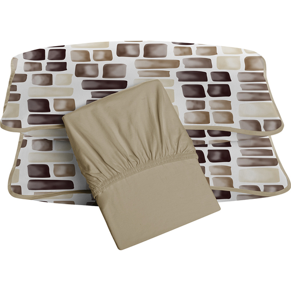 Jogo De Cama Tecebem Queen Malha 3 Pçs Bob Premium Argila