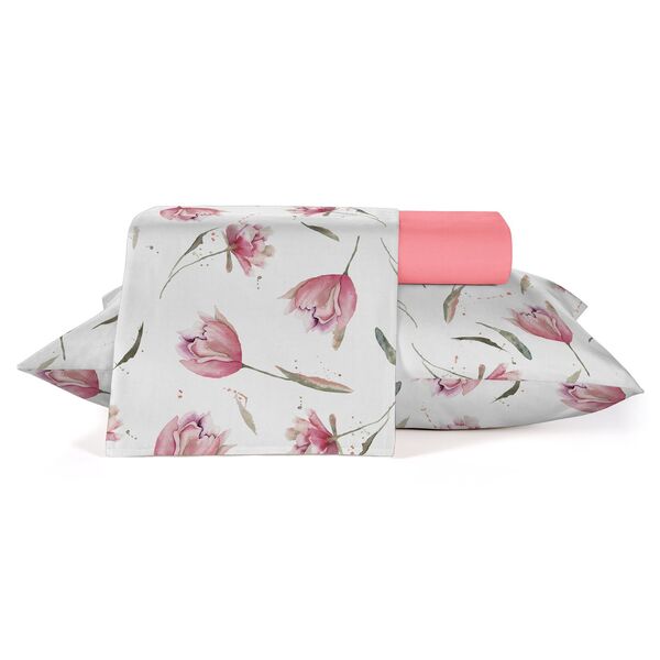Jogo De Cama Ternura Casal 4 Peças Teka Rosa Un