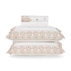 Jogo De Cama Trussardi Livorno Queen 4 Peças Branco Carvalho