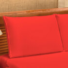 Jogo De Cama Vermelho Microfibra 2 Peças Microfibra