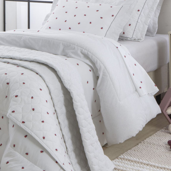 Jogo De Cama Vida Bela Kacyumara 200 Fios Joaninhas - Queen