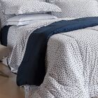 Jogo De Cama Vintage 200 Fios Poá Marinho - King