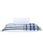 Jogo De Cama Xadrez Azul/branco Solteiro 02 Peças - Percal 14