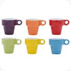 Jogo De Caneca Café Com Suporte 6 Peças Ck3374 - Clink