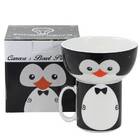Jogo De Caneca E Bowl  Pinguim Jogo De Caneca E Bowl Pinguim