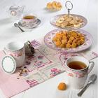 Jogo De Caneca Porcelana Para Chá 310ml Com Tampas E Infusor