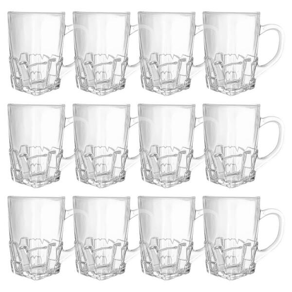 Jogo De Canecas De Café Em Vidro Texas 170ml 12 Peças - casam