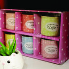 Jogo De Canecas Em Cerâmica Wincy Poa Love 6 Peças 70ml