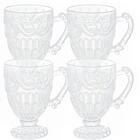 Jogo De Canecas Xícaras De Cristal Imperial Transparente 190m